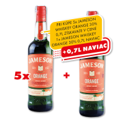 Jameson Whiskey Orange 30% 5x0,7l+0,7l ( balík 4,2l )