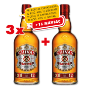 Chivas Regal 12 roč. 40% 3x1l+1l ( balík 4l )