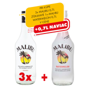 3x Malibu 21% 0,7l + 1x Malibu Watermelon 21% 0,7l ( balík 2,8l )