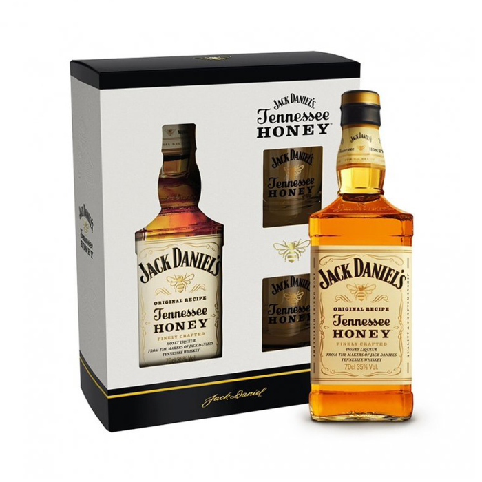 Jack Daniels HONEY 35% 0,7l + 2x pohár