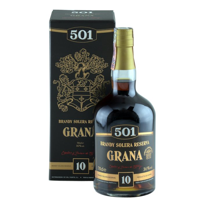 Brandy 501 Solera Reserva Grana 10r.oč 36% 0,7l GB