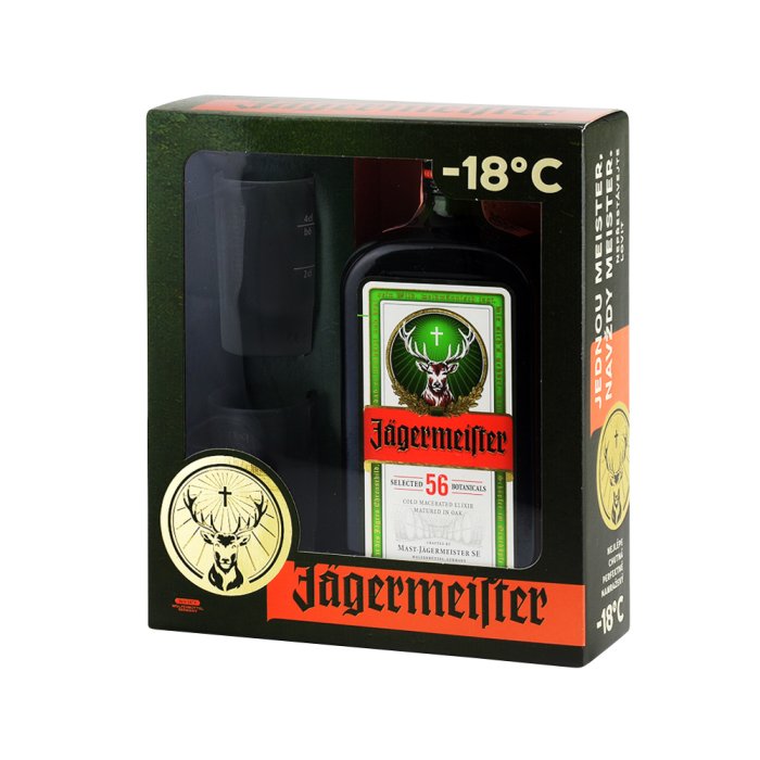 Jägermeister 35% 0,7l + 2x pohár